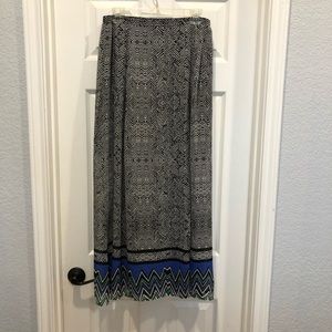 Aztec Print Maxi Skirt